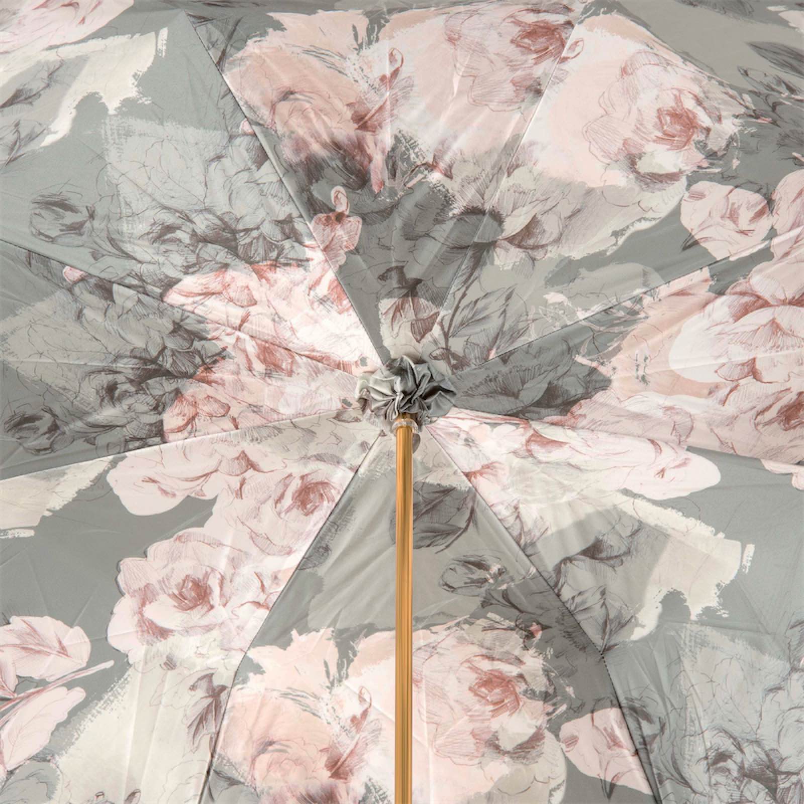 Ivory Umbrella with Flowers Inside - Umbrella