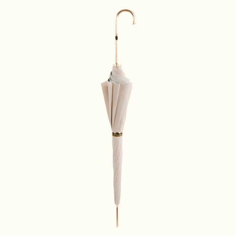 Ivory Umbrella with Flowers Inside - Umbrella