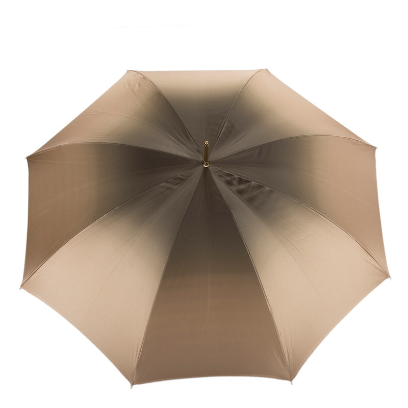 Ivory Umbrella with Striped Interior Double Cloth - Umbrella