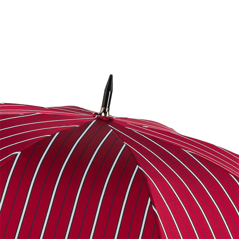 Large Striped Umbrella Leather Handle - Umbrella