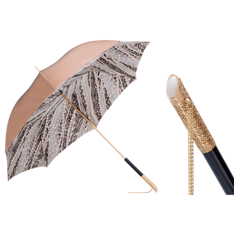 Light Gold Pearls Print Umbrella Double Cloth - Umbrella