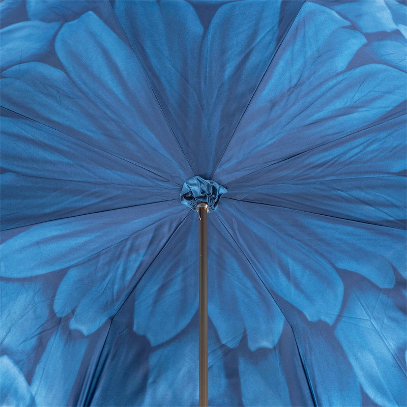 Luxury Blue Dahlia Umbrella Double Cloth - Umbrella