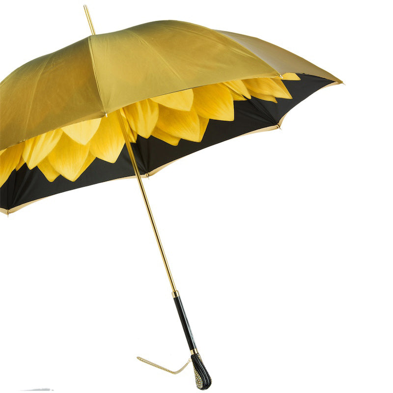 Luxury Gold Dahlia Umbrella Double Cloth - Umbrella