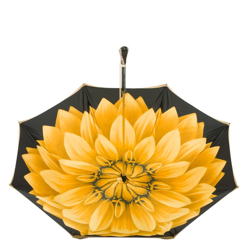 Luxury Gold Dahlia Umbrella Double Cloth - Umbrella