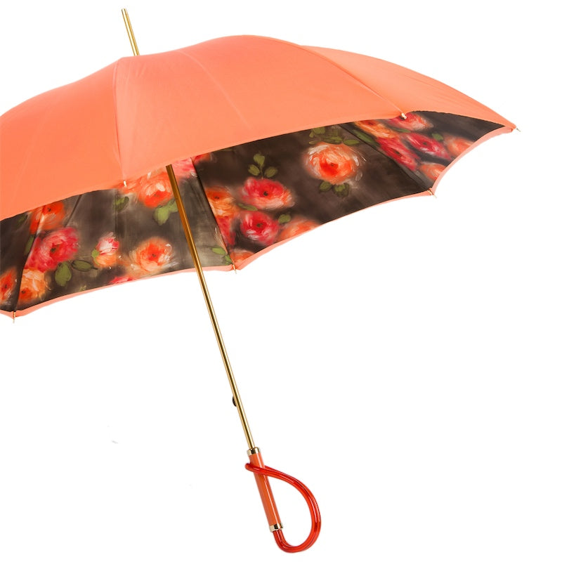 Orange Flowers Umbrella Double Cloth - Umbrella