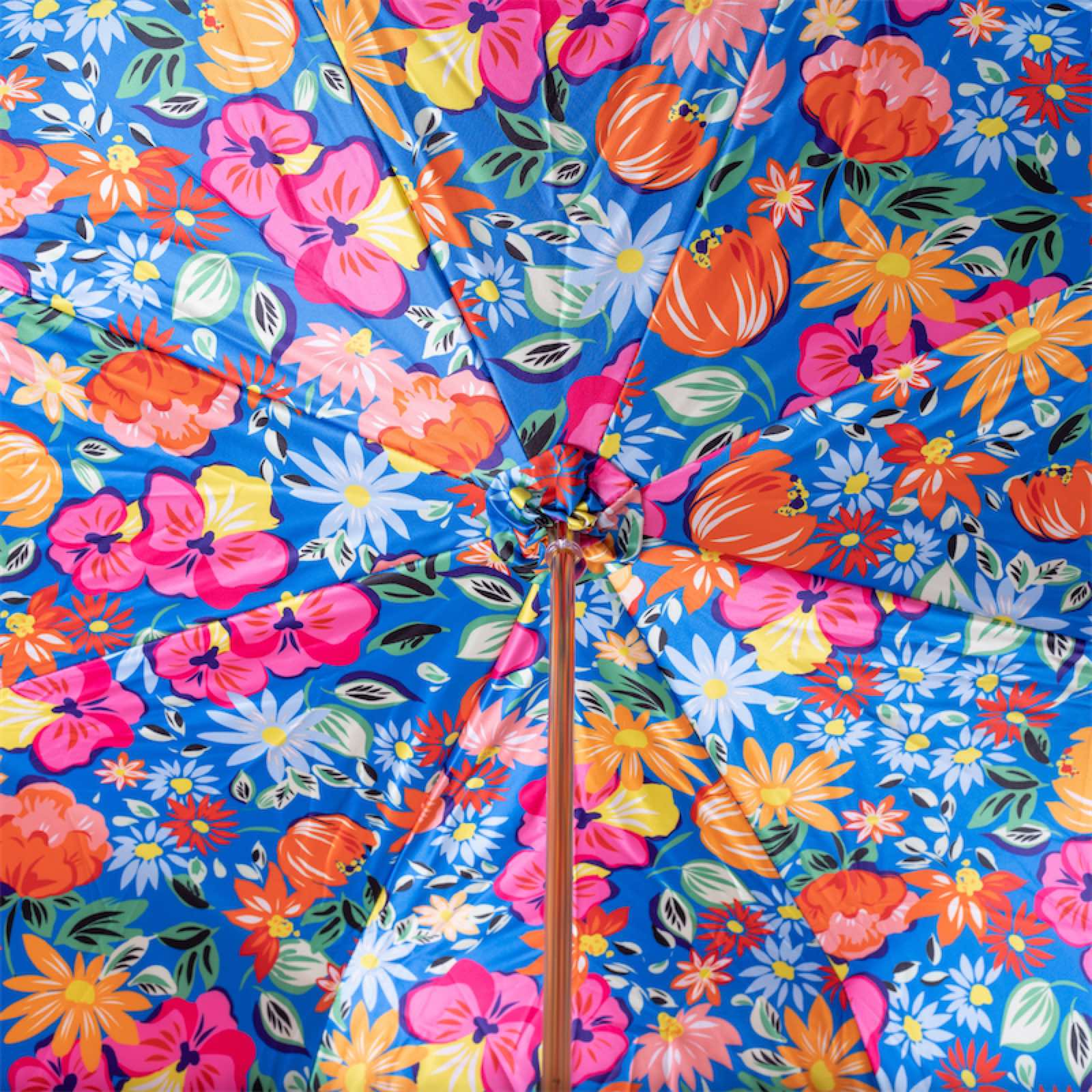 Orange Umbrella with Flowers - Umbrella