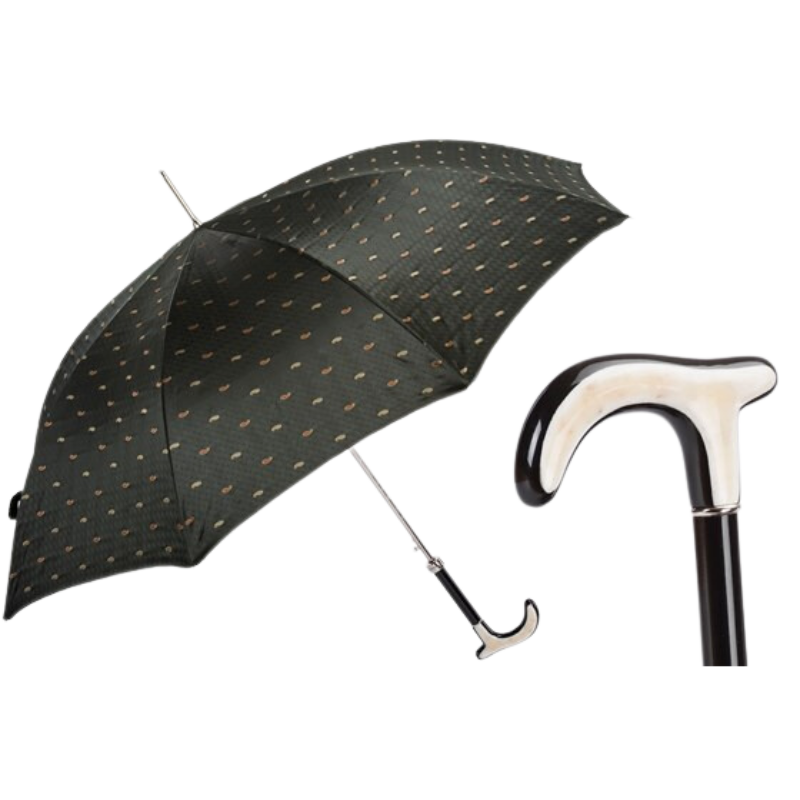 Paisley Umbrella with Horn Handle - Umbrella