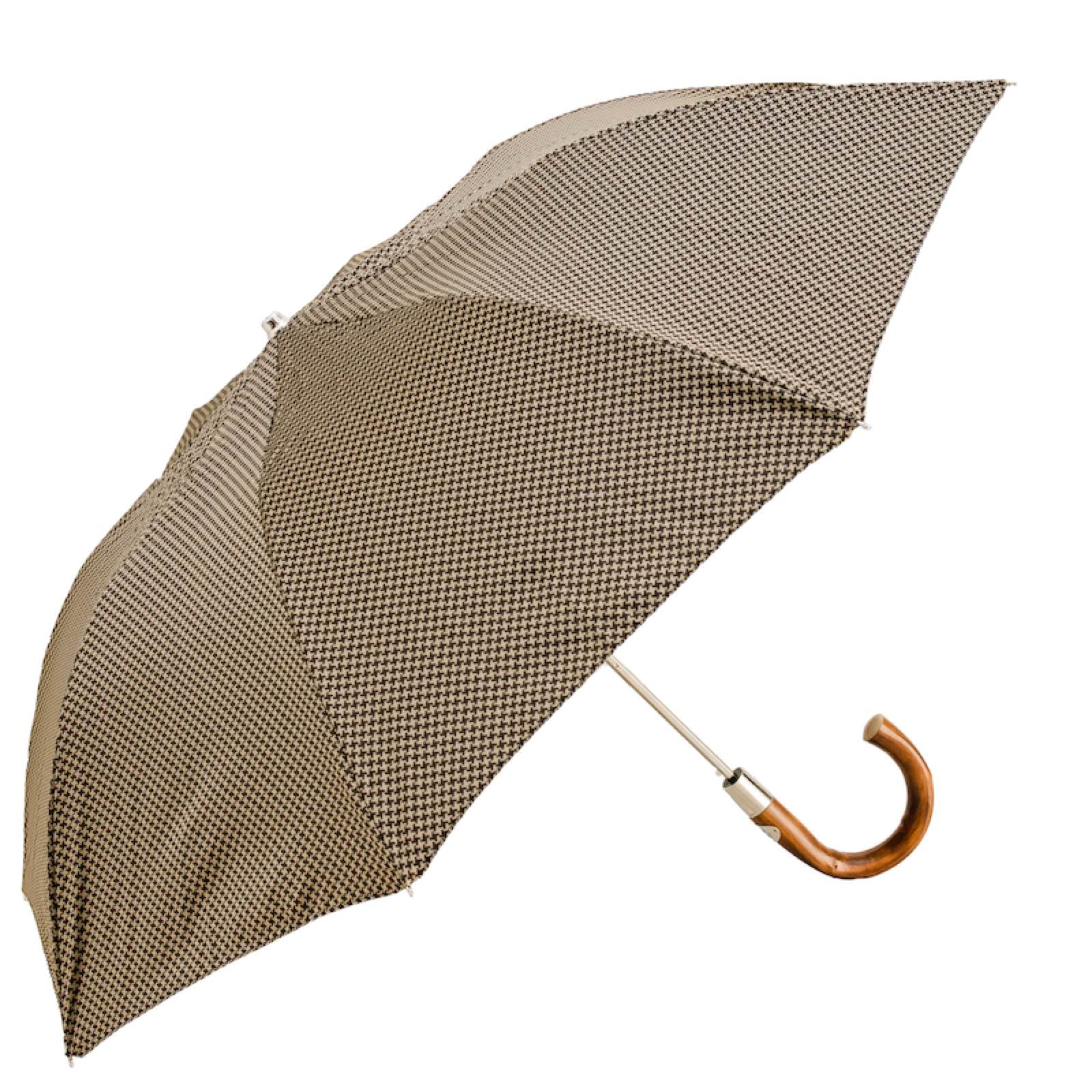 Pied de Poule Mens Folding Umbrella - Umbrella