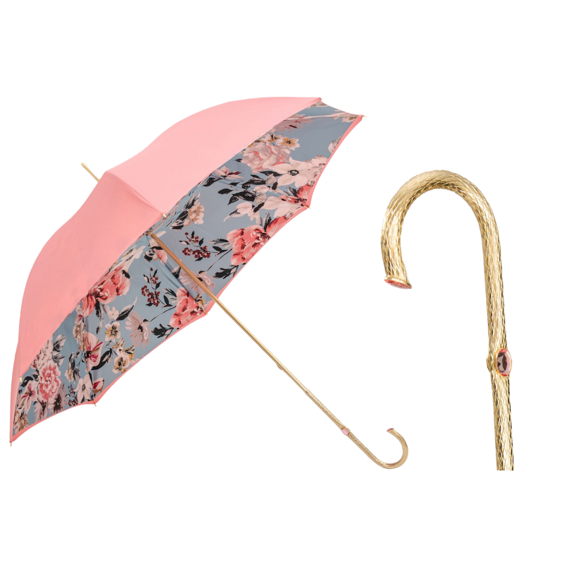 Pink Umbrella with Flowe - Umbrella