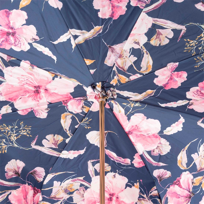 Pink Umbrella with Flowers - Umbrella