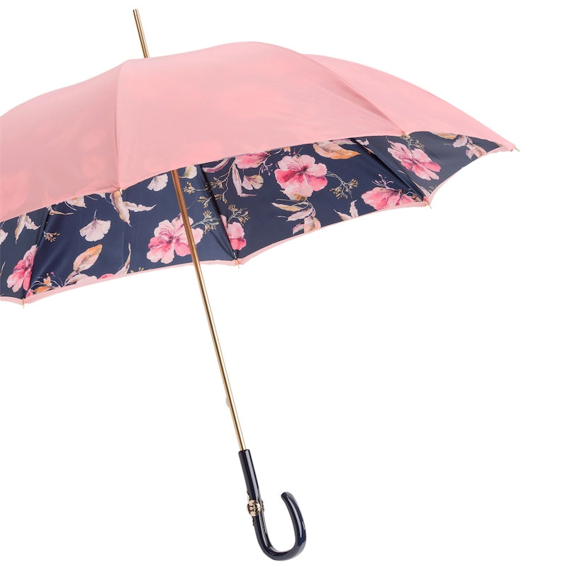 Pink Umbrella with Flowers - Umbrella