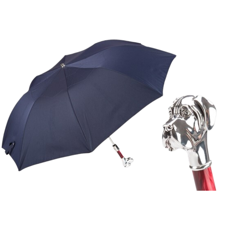 Polka Dot Labrador Folding Umbrella - Umbrella