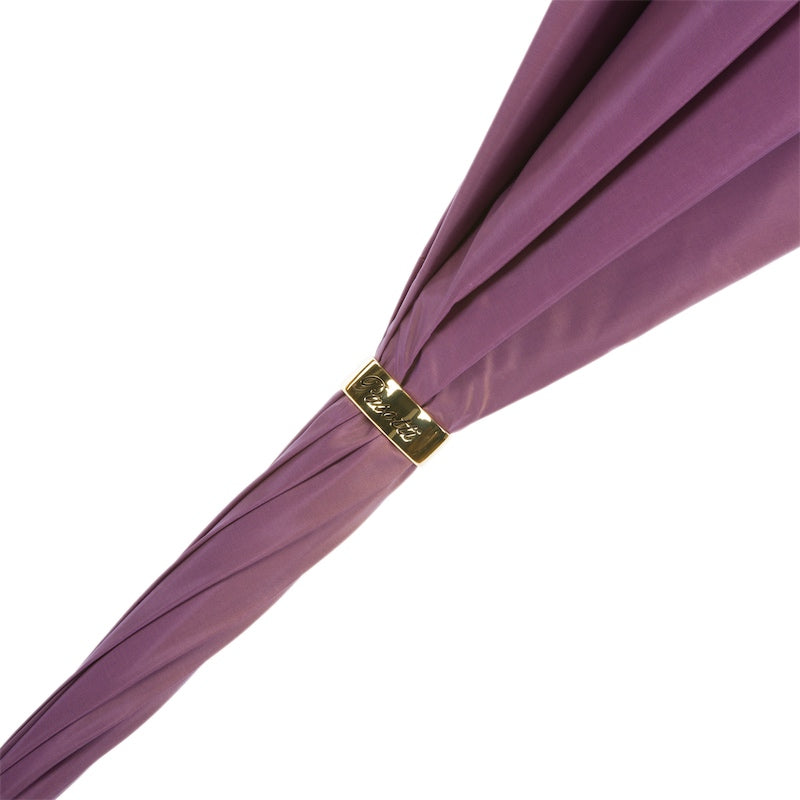 Purple Umbrella With Roses Printed Interior Double Cloth