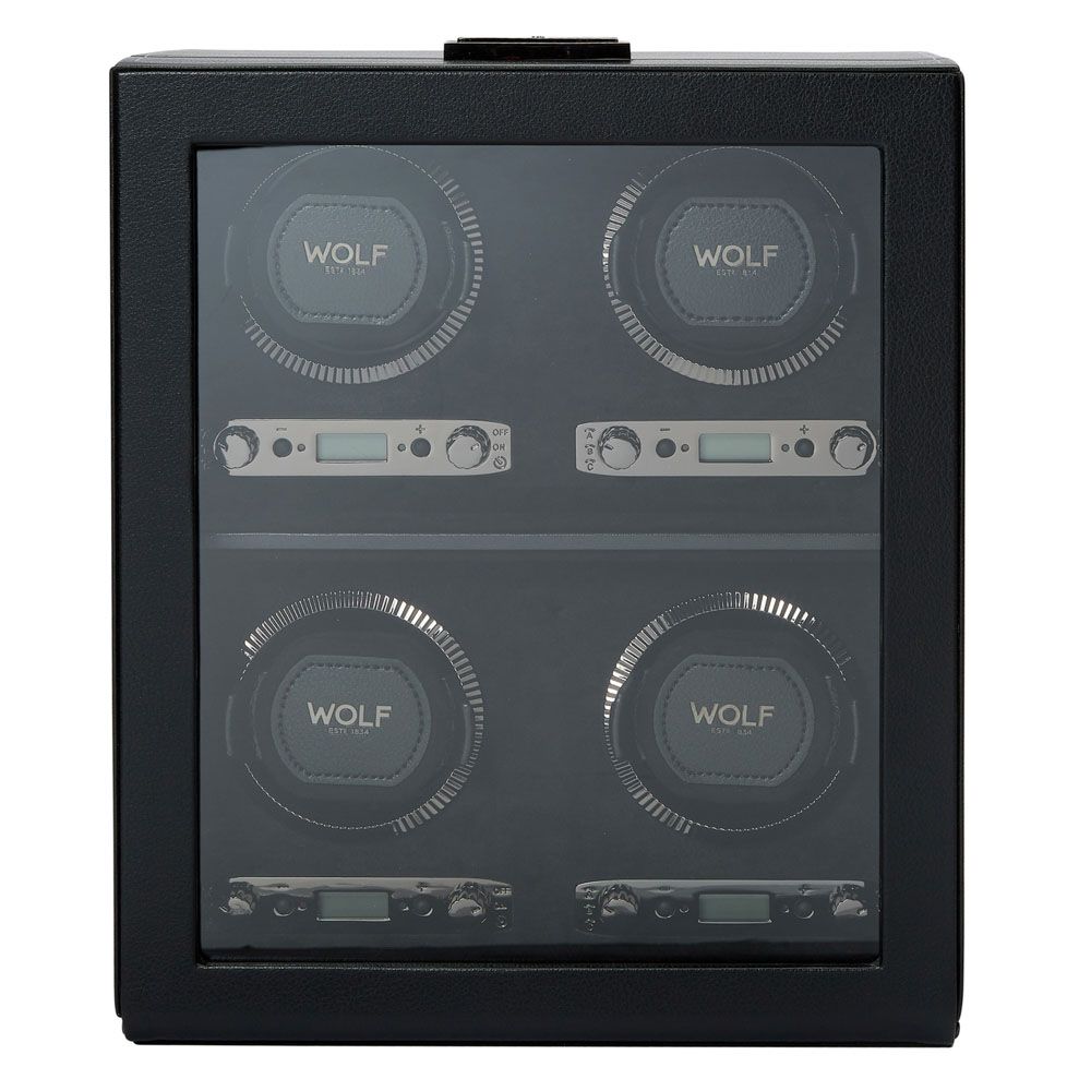 British Racing 4 Piece Watch Winder BLACK