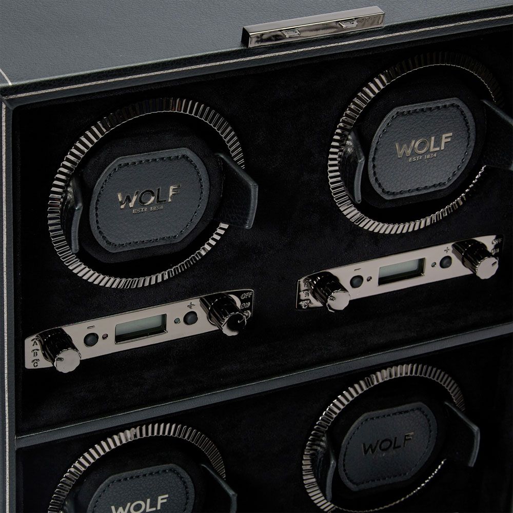 British Racing 4 Piece Watch Winder BLACK