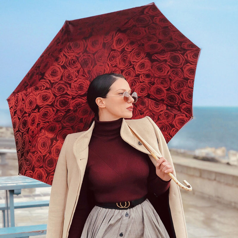 Red Roses Umbrella Double Cloth - Umbrella