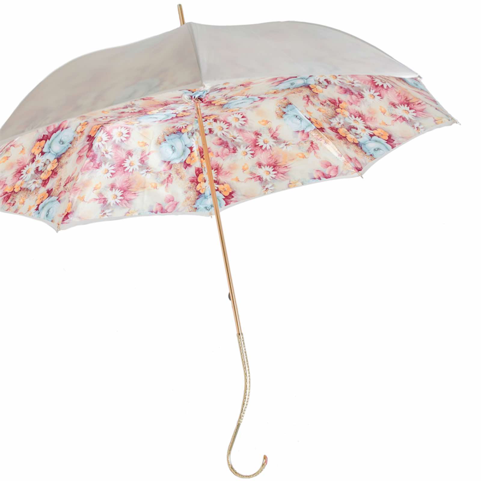 Romantic Umbrella with Flower Print - Umbrella