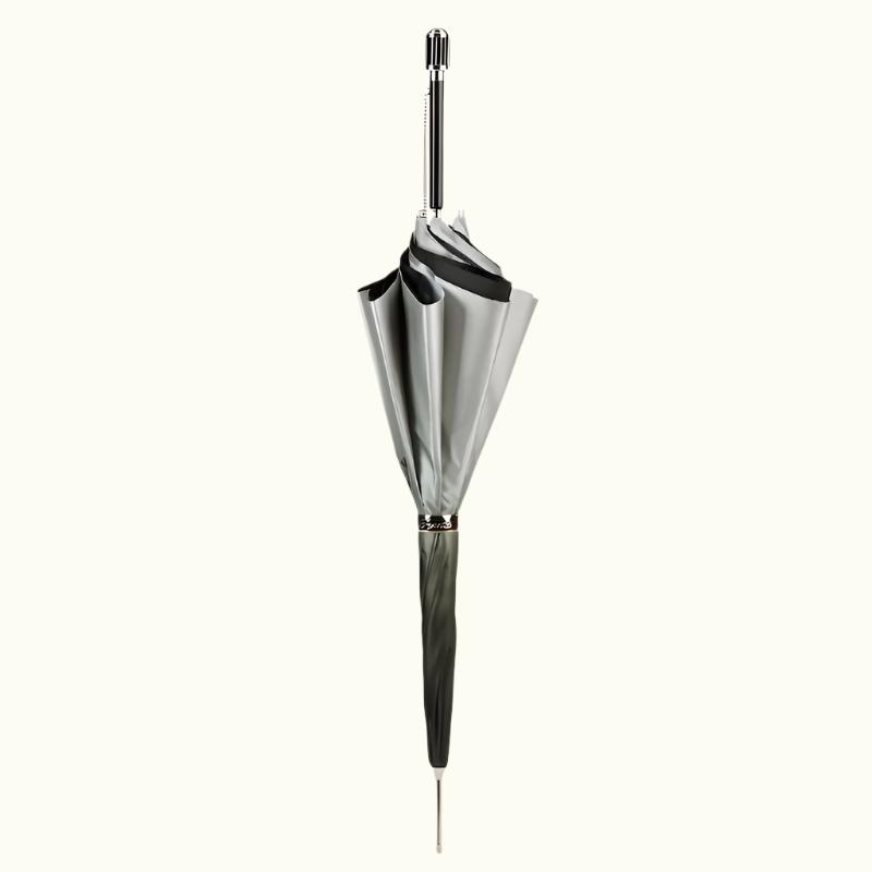 Silver Dahlia Umbrella Double Cloth - Umbrella