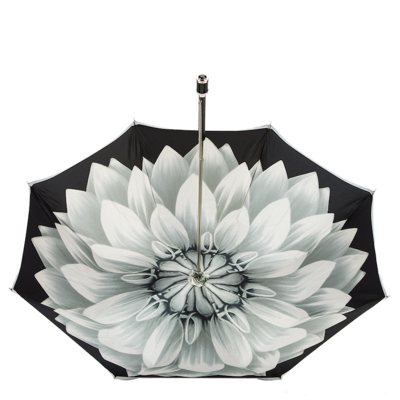 Silver Dahlia Umbrella Double Cloth - Umbrella