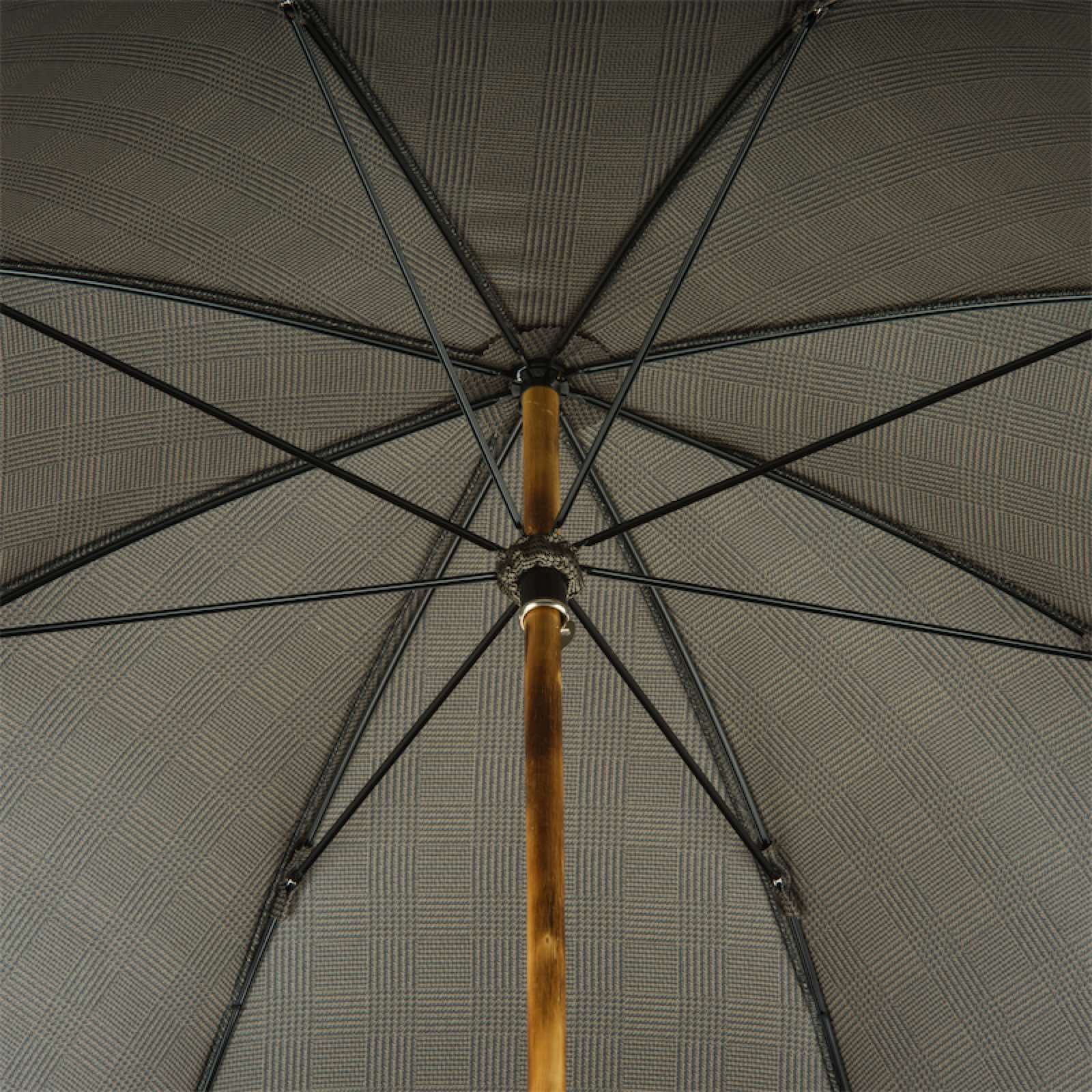 Solid Chestnut Striped Umbrella with Knob End - Umbrella