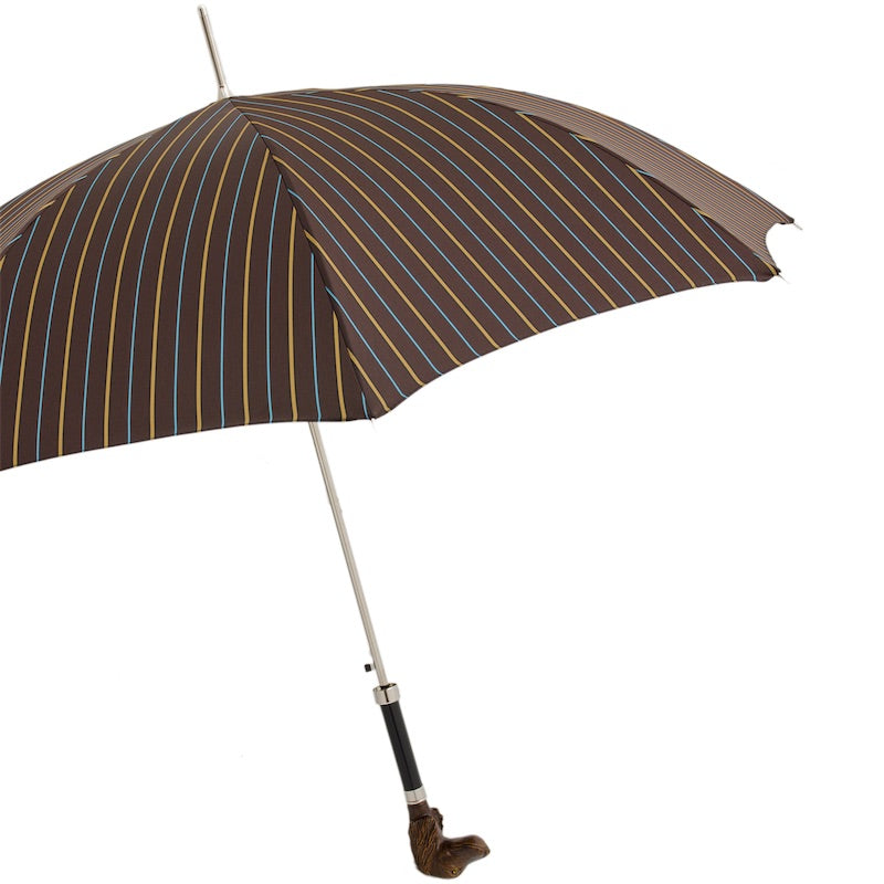 Striped Umbrella with Dog Handle - Umbrella