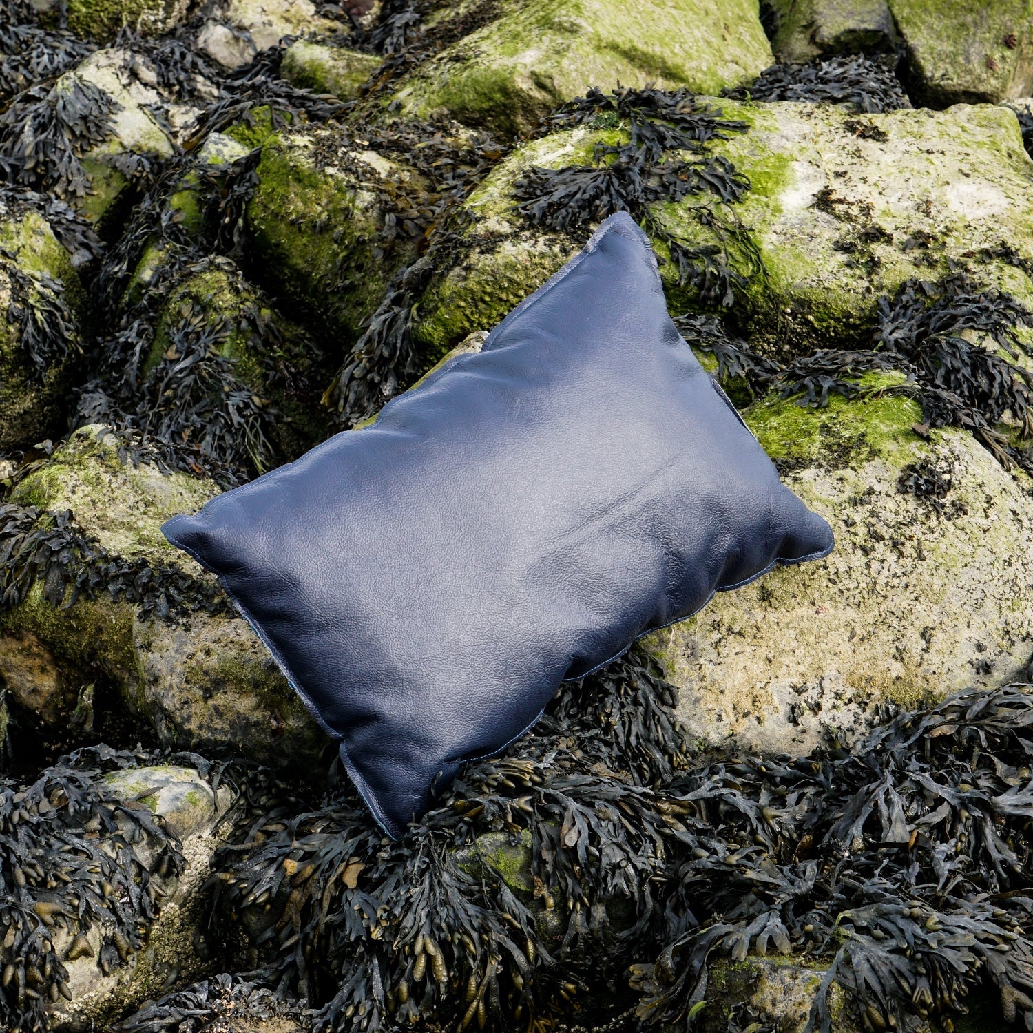 Summernight Blue & Sealights | DeLeO - One | Fish Leather Throw Pillow | Sierkussen Visleer DeLeO - One | Fish Leather