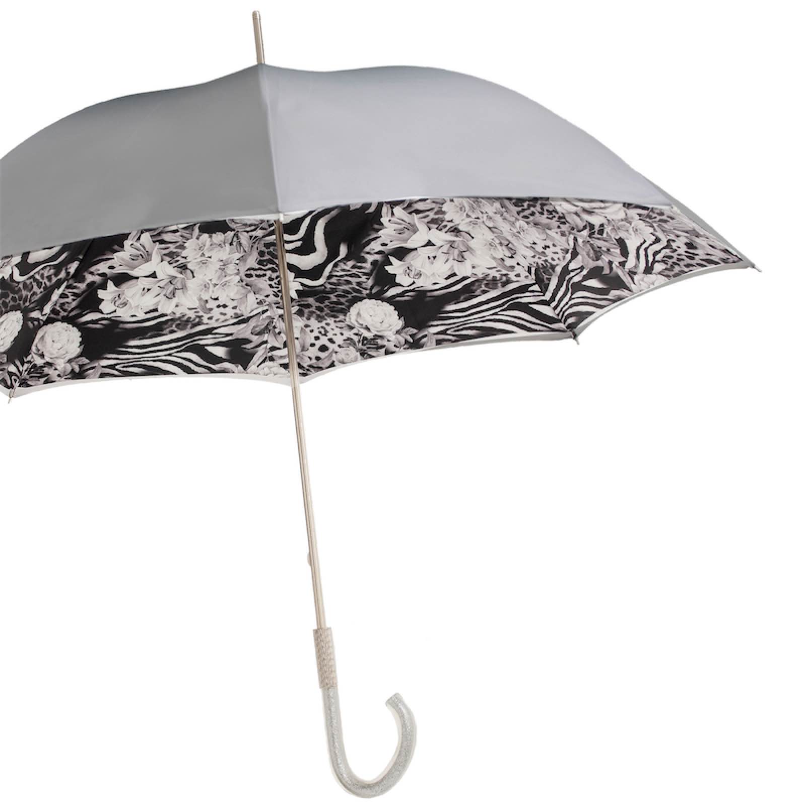 Umbrella Animalier with Silver Roses - Umbrella