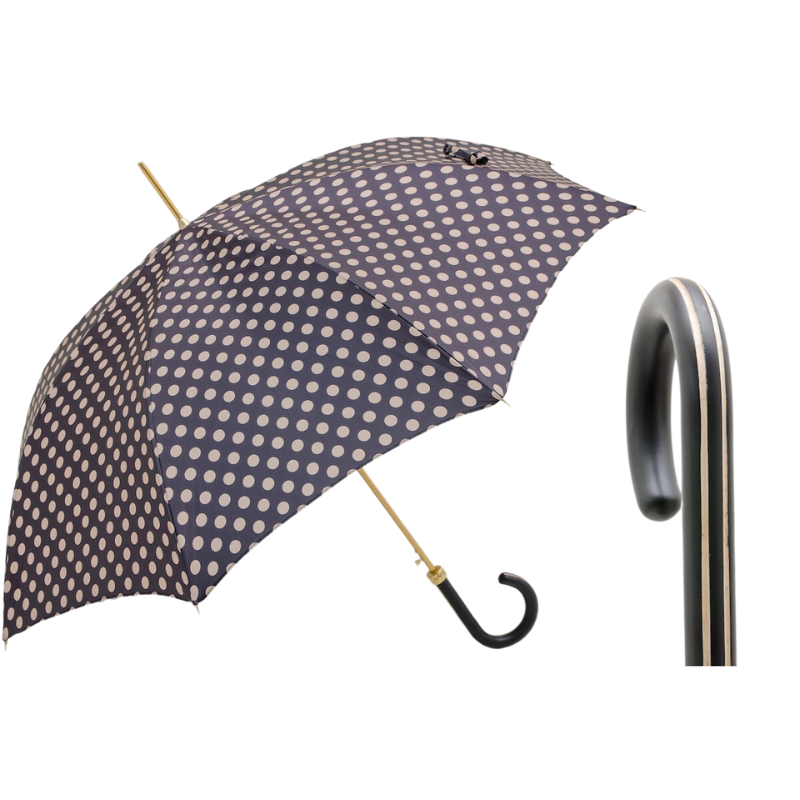 Umbrella with Beige Polka Dots - Umbrella