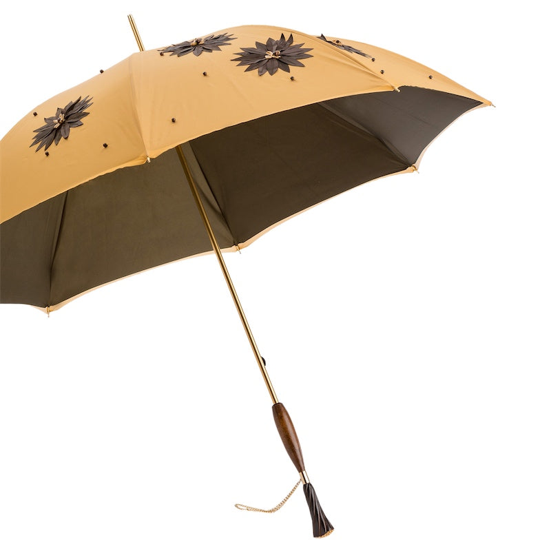 Umbrella with Hand Applied Sunflowers and Swarovski® Handle