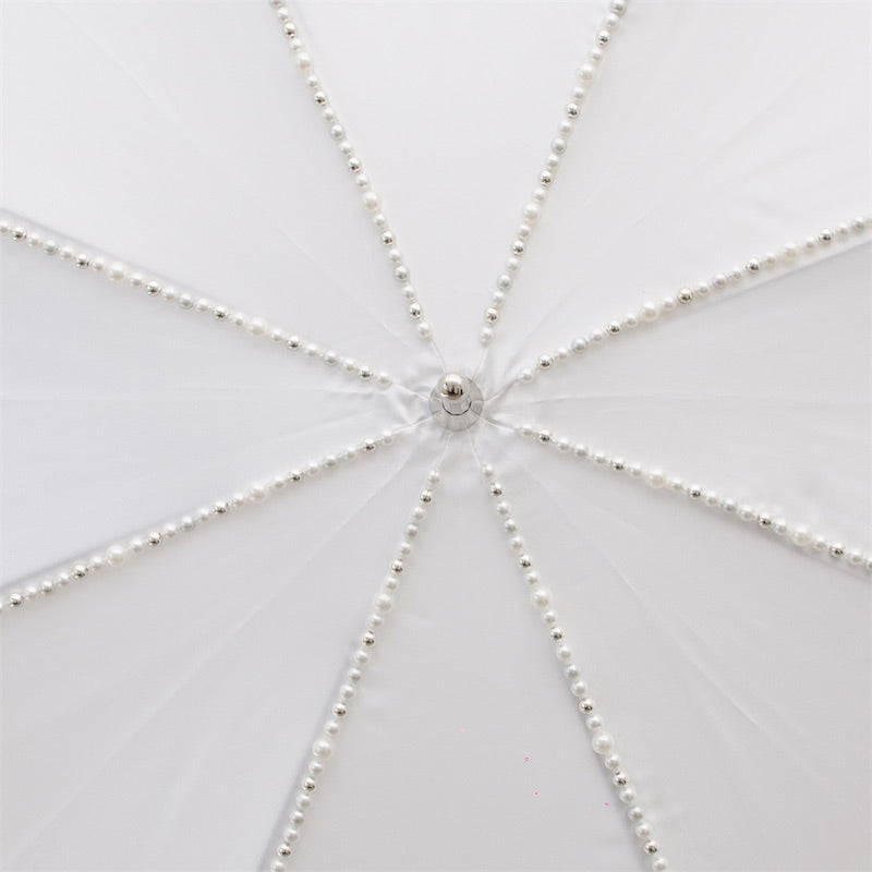 Wedding Umbrella with White Pearls - Umbrella