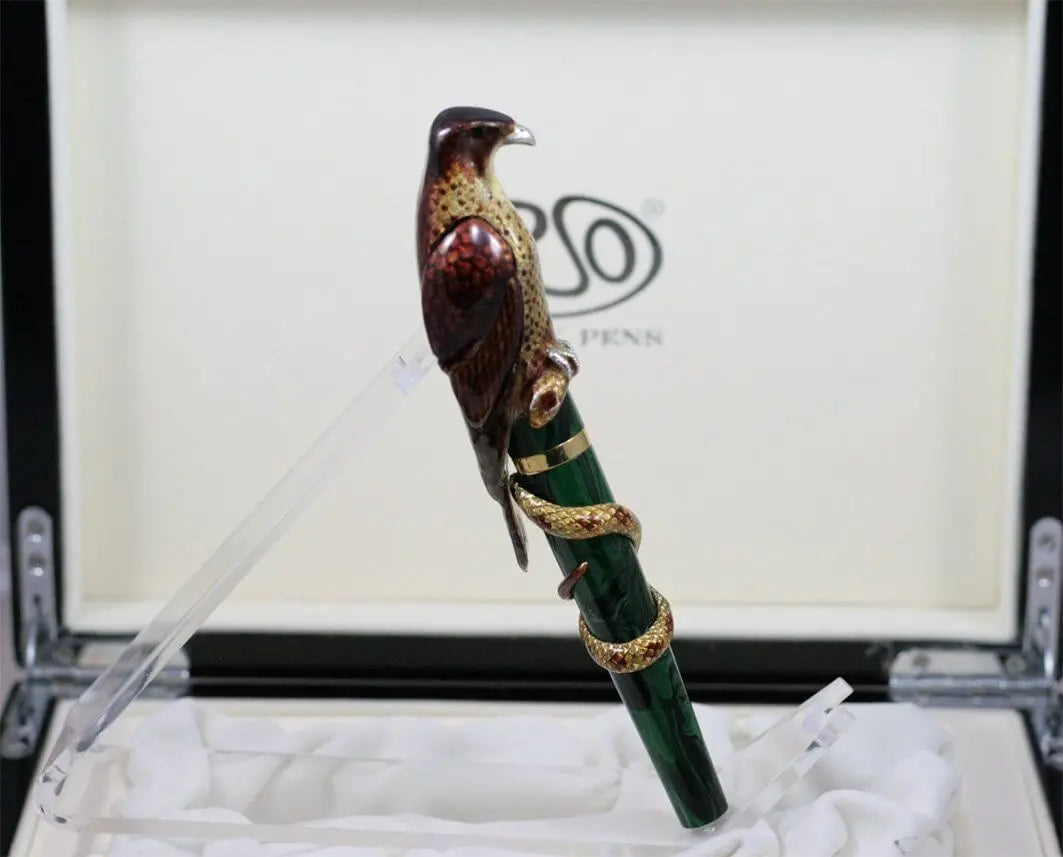 Luxury Fountain Pen by Falcon Silver and Enamels