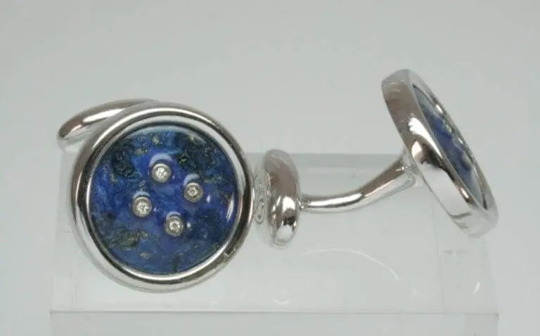 Luxury Cufflinks with sterling silver and diamonds