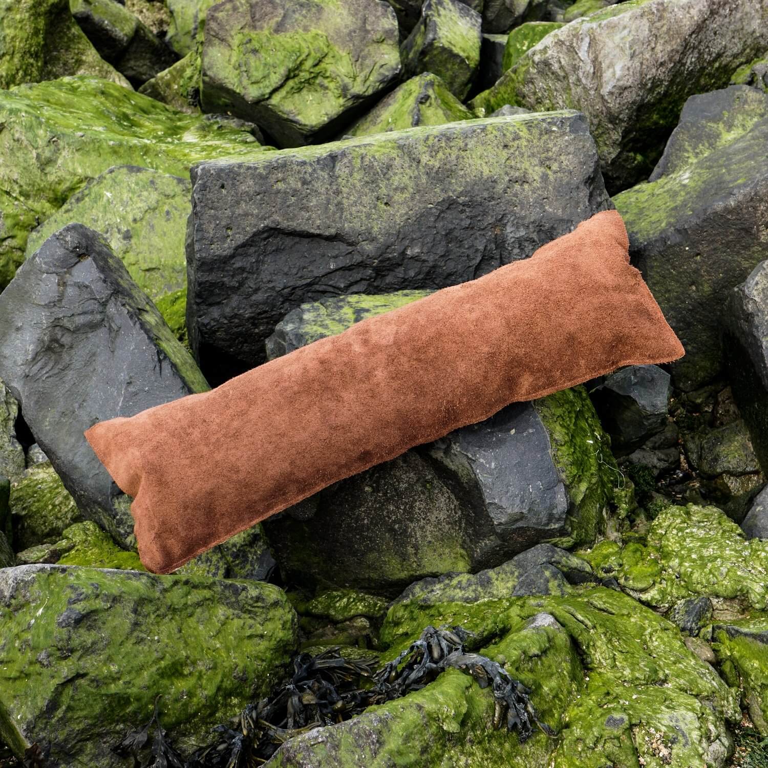 Golden Copper Fish Leather Pillow by DeLeo One