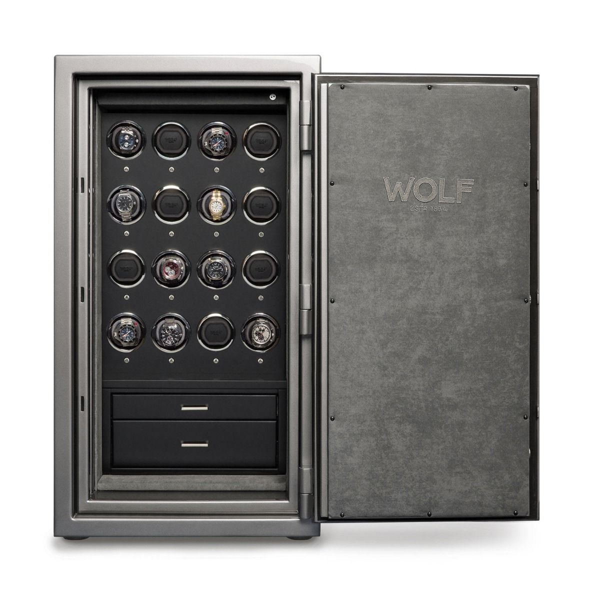 ATLAS 16 PIECE WINDER SAFE TITANIUM - WOLF - Wonders of Luxury