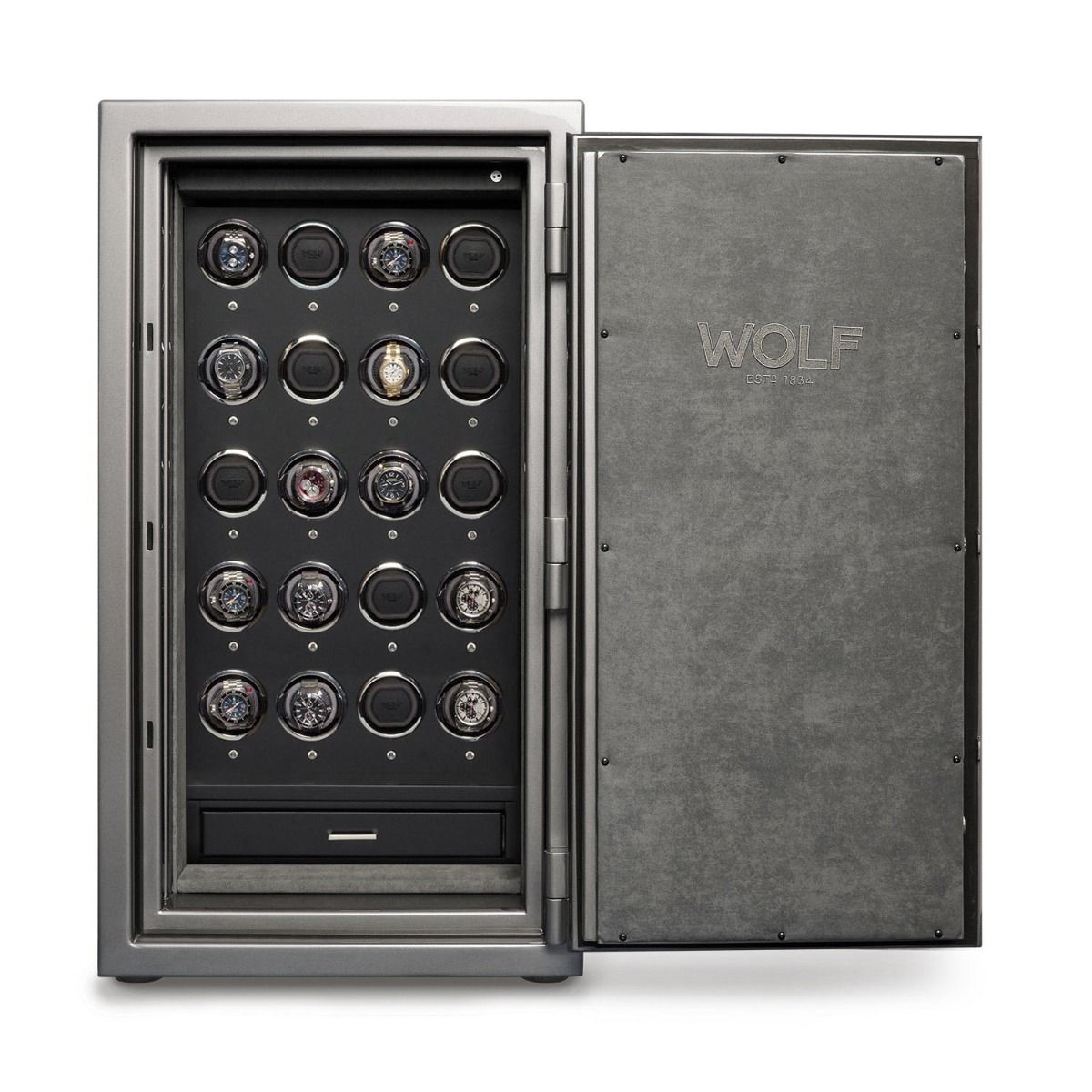 ATLAS 20 PIECE WINDER SAFE TITANIUM - WOLF - Wonders of Luxury