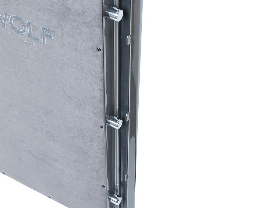 WOLF ATLAS Safe Detail - Titanium Finish with Robust Door Hinges for Enhanced Security