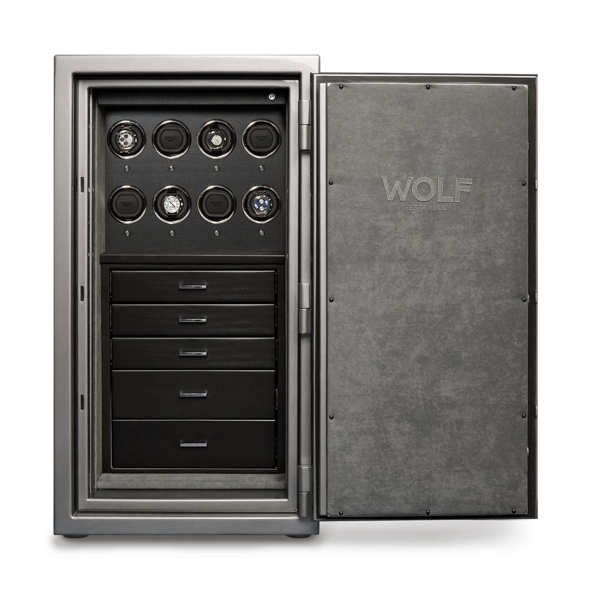 ATLAS 8 PIECE WINDER SAFE TITANIUM - WOLF - Wonders of Luxury