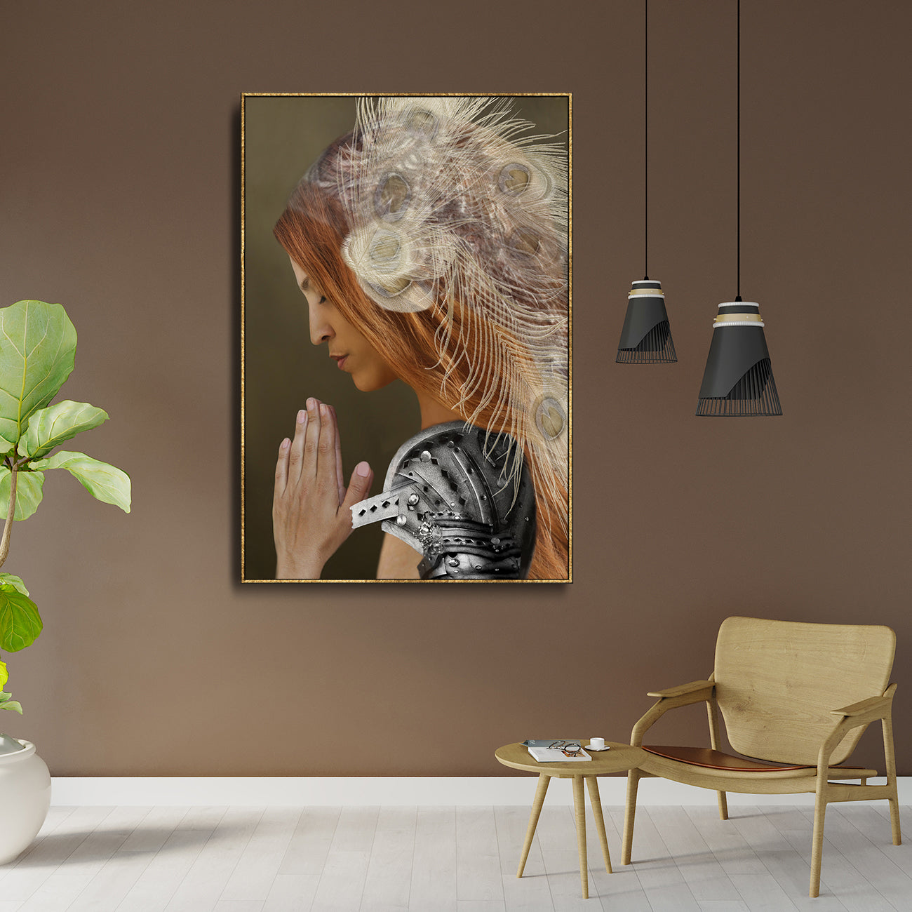 Wall Print Art of Pray for me by Goddesses Series