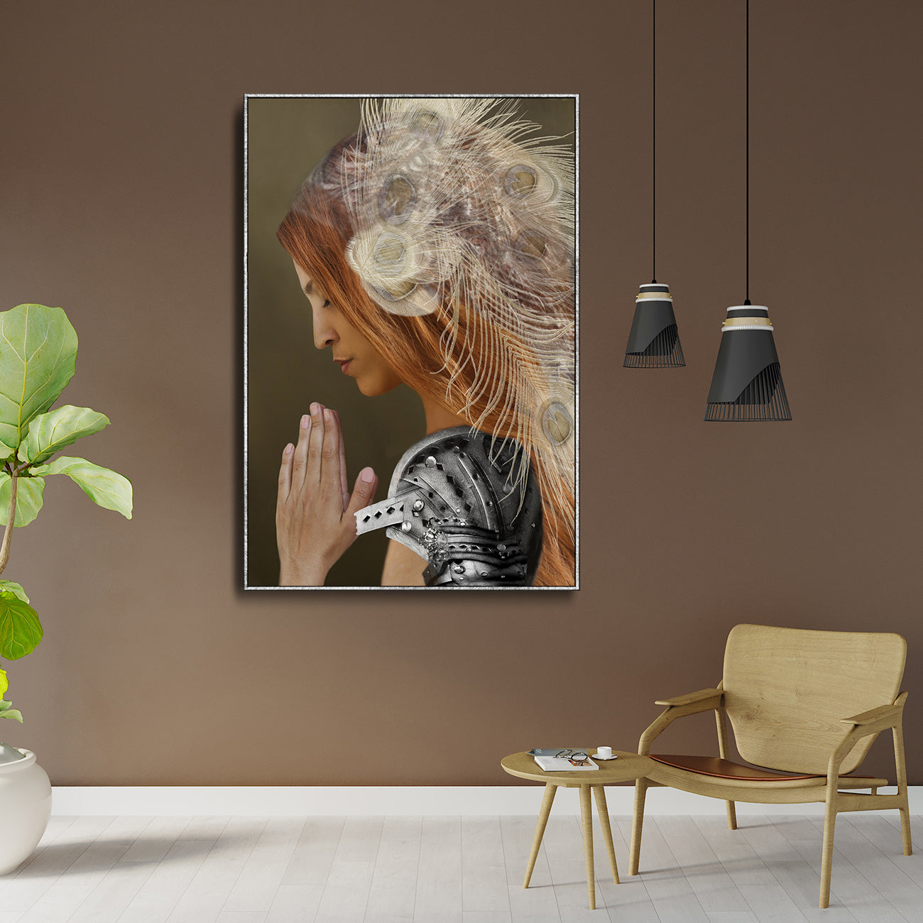 Wall Print Art of Pray for me by Goddesses Series