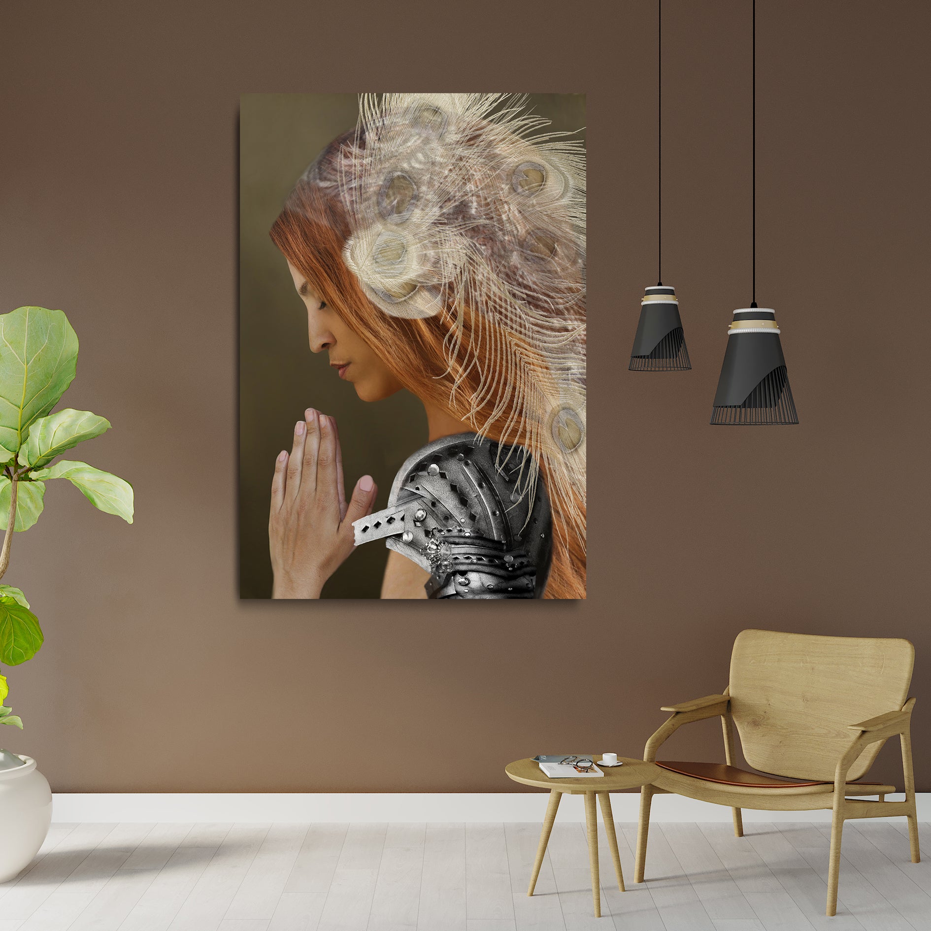 Wall Print Art of Pray for me by Goddesses Series