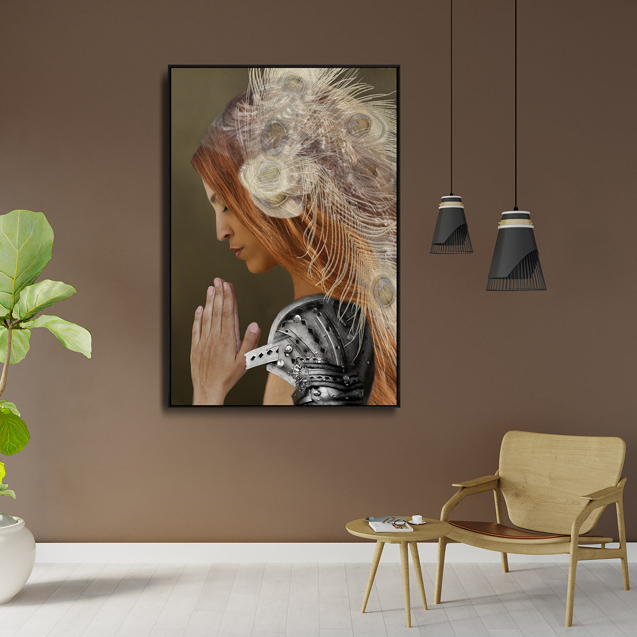 Wall Print Art of Pray for me by Goddesses Series