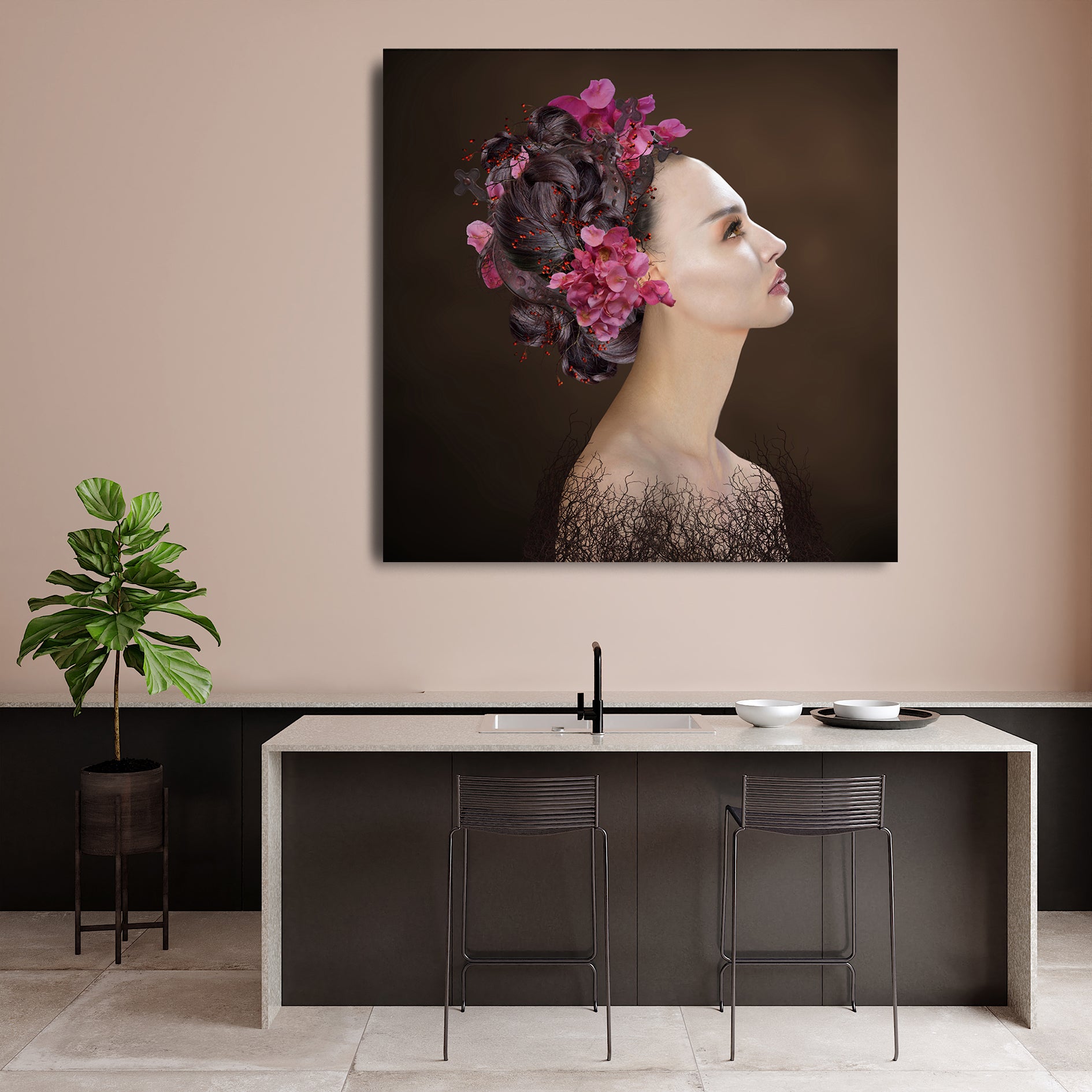 Wall Print Art Rosa by Goddesses Series